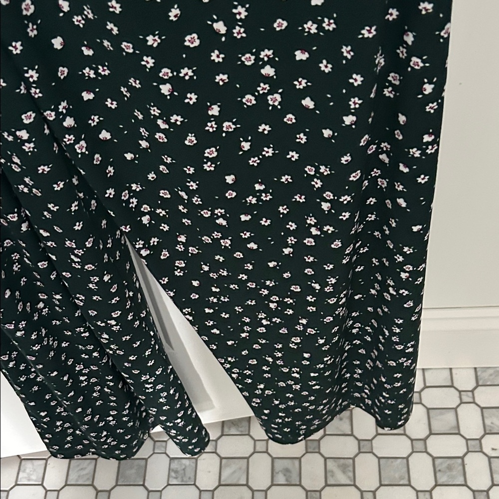 Kaileigh Dark Green Floral Jumpsuit Stitch fix Size Large petite New! - Picture 4 of 6